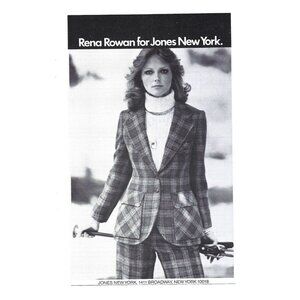 Rena Rowan for Jones NY Broadway New York City 1970s Vintage Print Ad 9 inch